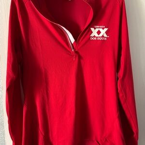 Women's Red Pullover Top